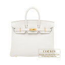 エルメス　バーキン25　グリペール　トゴ　ゴールド金具　HERMES　Birkin bag 25　Gris pale　Togo leather　Gold hardware