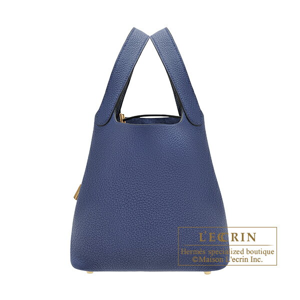 エルメス　ピコタンロック18/PM　ブルーサフィール　トリヨンモーリス　ゴールド金具　HERMES　Picotin Lock bag 18/PM　Blue saphir　Maurice leather　Gold hardware