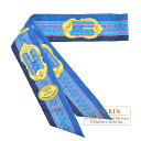 エルメス ツイリー ブリッド・ドゥ・クール インディゴ/ローズヴィフ/ゴールド シルク HERMES Twilly Bride de Cour Indigo/R...