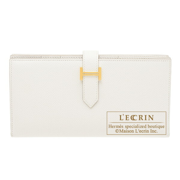 エルメス　ベアンスフレ　グリペール　ヴォーエプソン　ゴールド金具　HERMES　Bearn Soufflet　Gris pale　Epsom leather　Gold hardware