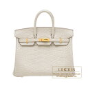 エルメス　バーキン25　ベトン　クロコダイル　アリゲーターマット　ゴールド金具　HERMES　Birkin bag 25　Beton　Matt alligator crocodile skin　Gold hardware