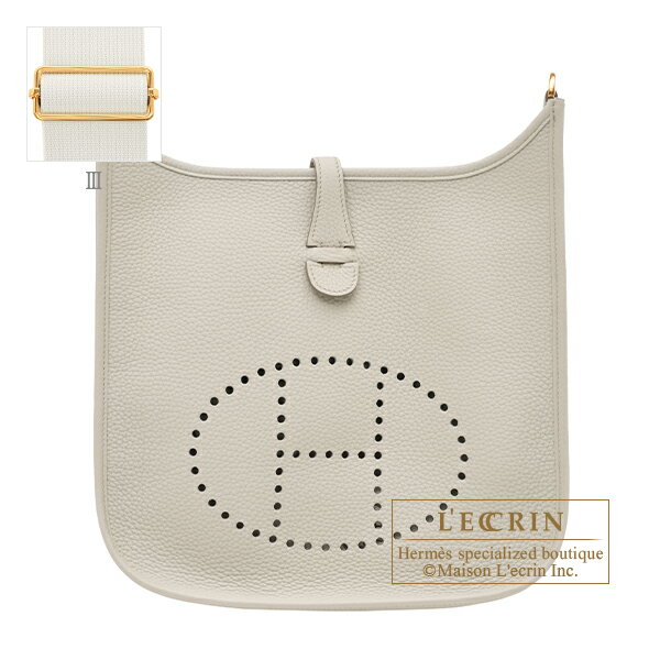 エブリン エルメス　エヴリントロワPM　ベトン　トリヨンクレマンス　ゴールド金具　HERMES　Evelyne 3 bag PM　Beton　Clemence leather　Gold hardware