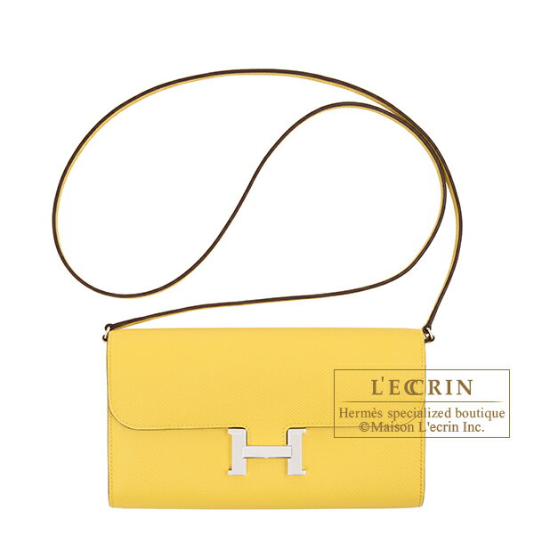 エルメス　コンスタンスロング　トゥーゴー　ジョーヌナプル　ヴォーエプソン　シルバー金具　HERMES　Constance Long To Go　Jaune de naples　Epsom leather　Silver hardware