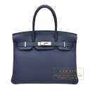 エルメス　バーキン30　ブルーネイビー　トゴ　シルバー金具　HERMES　Birkin bag 30　Blue navy　Togo leather　Silver hardware