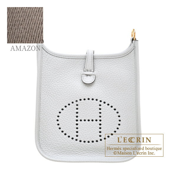 エブリン エルメス　エヴリンアマゾンTPM　ブルーペール/エタン　トリヨンクレマンス　ゴールド金具　HERMES　Evelyne Amazon bag TPM　Blue pale/Etain　Clemence leather　Gold hardware