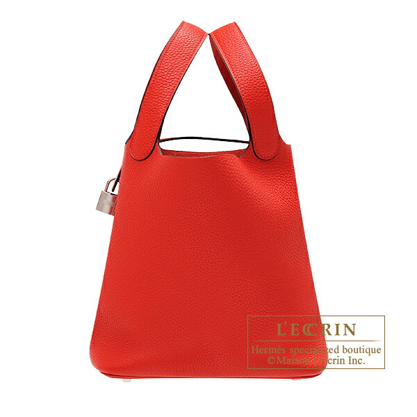 Rakuten - エルメス　ピコタンロック22/MM　ルージュクー　トリヨンクレマンス　シルバー金具　HERMES　Picotin Lock bag 22/MM　Rouge coeur　Clemence leather　Silver hardware