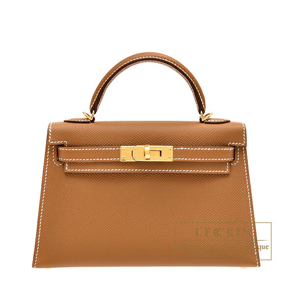 エルメス　ケリーミニ/外縫い　ゴールド　ヴォーエプソン　ゴールド金具　HERMES　Kelly bag mini　Sellier　Gold　Epsom leather　Gold hardware