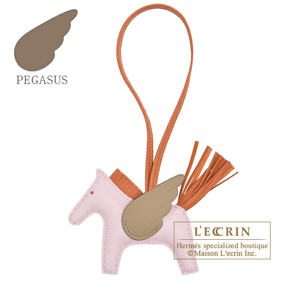 エルメス　ロデオチャームペガサスPM　モーヴペール/パンデピス/ベージュマルファ　アニョーミロ/スイフト　HERMES　Rodeo charm Pegasus PM　Mauve pale/Pain d' epice/Beige marfa　Agneau/Swift leather