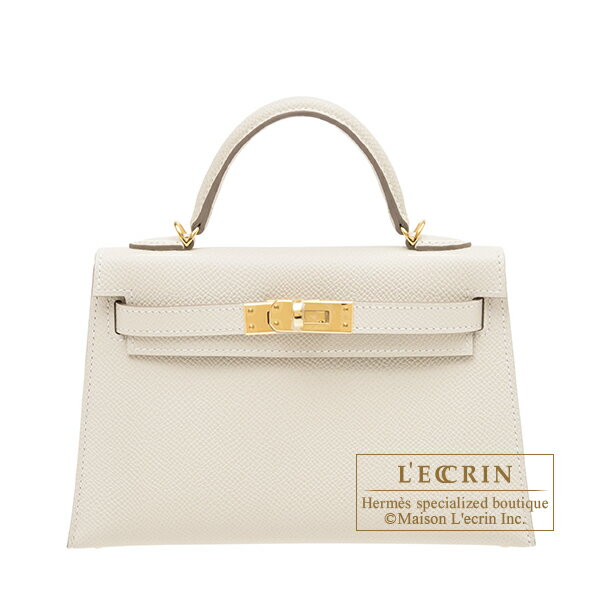 ケリー エルメス　ケリーミニ/外縫い　クレ　ヴォーエプソン　ゴールド金具　HERMES　Kelly bag mini　Sellier　Craie　Epsom leather　Gold hardware