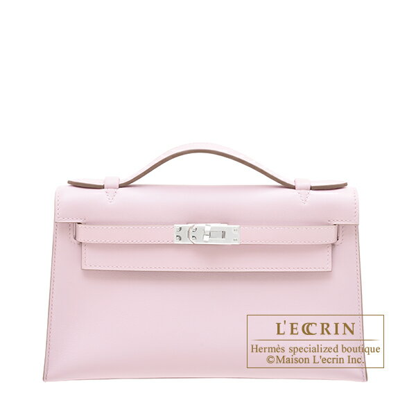 エルメス　ポシェットケリー　モーヴペール　スイフト　シルバー金具　HERMES　Kelly pochette　Mauve pale　Swift leather　Silver hardware