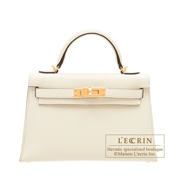 エルメス　ケリーミニ/外縫い　ナタ　ヴォーエプソン　ゴールド金具　HERMES　Kelly bag mini　Sellier　Nata　Epsom leather　Gold hardware