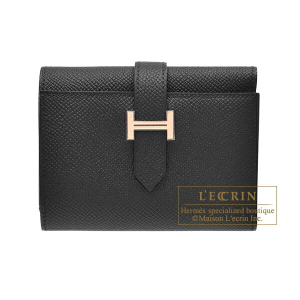 エルメス　ベアンコンビネ　ブラック　ヴォーエプソン　ローズゴールド金具　HERMES　Bearn Conbine　Black　Epsom leather　Rose gold hardware