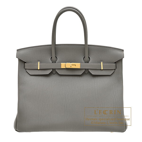 エルメス　バーキン35　グリメイヤー　トゴ　ゴールド金具　HERMES　Birkin bag 35　Gris meyer　Togo leather　Gold hardware