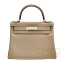 エルメス ケリー28/内縫い ベージュマルファ トリヨンクレマンス シルバー金具 HERMES Kelly bag 28 Retourne Beige marfa Clemence leather Silver hardware(4)