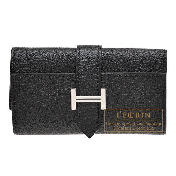 エルメス キーケース（メンズ） エルメス　ベアンキーケース/4連　ブラック　シェブルミゾル　シルバー金具　HERMES　Bearn key case/4 key holder　Black　Chevre myzore goatskin　Silver hardware