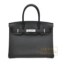 エルメス バーキン30 ブラック トゴ シルバー金具 HERMES Birkin bag 30 Black Togo leather Silver hardwa...