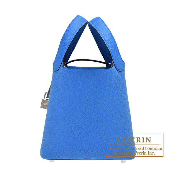エルメス　ピコタンロック18/PM　ブルーイドラ　トリヨンクレマンス　シルバー金具　HERMES　Picotin Lock bag 18/PM　Blue hydra　Clemence leather　Silver hardware