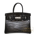 エルメス バーキン30 ブラック クロコダイル ニロティカス シルバー金具 HERMES Birkin bag 30 Black Niloticus croco...