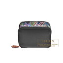 エルメス アザップ シルクイン コンパクト ブラック/カシス ヴォーエプソン/シルク シルバー金具 HERMES Azap Silk'In Compact Black/Cassis Epsom leather/Silk Silver hardware