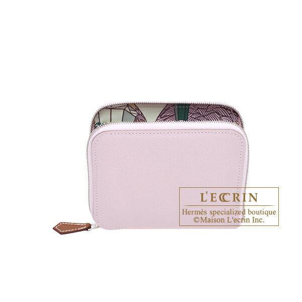 エルメス　アザップ　シルクイン コンパクト　モーヴペール/モーヴペール　ヴォーエプソン/シルク　シルバー金具　HERMES　Azap　Silk'In Compact　Mauve pale/Mauve pale　Epsom leather/Silk　Silver hardwareのサムネイル