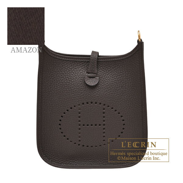 乐天商城 - エルメス　エヴリンアマゾンTPM　エベーヌ　トリヨンクレマンス　ゴールド金具　バンドリエール111cm　HERMES　Evelyne Amazon bag TPM　Ebene　Clemence leather　Gold hardware　Bandouliere 111cm