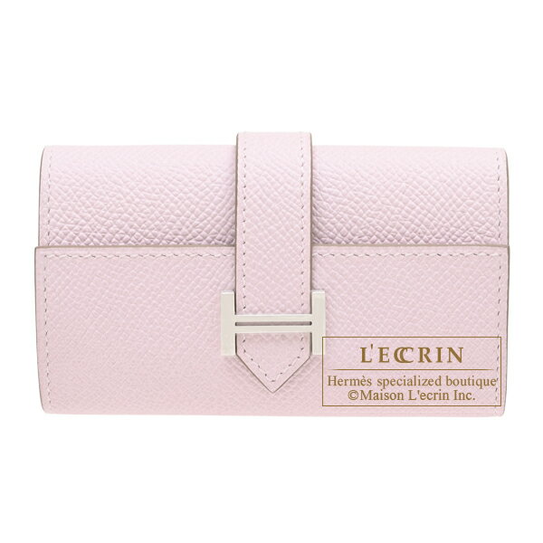 エルメス ベアンキーケース/4連 モーヴペール ヴォーエプソン シルバー金具 HERMES Bearn key case/4 key holder Mauve ...