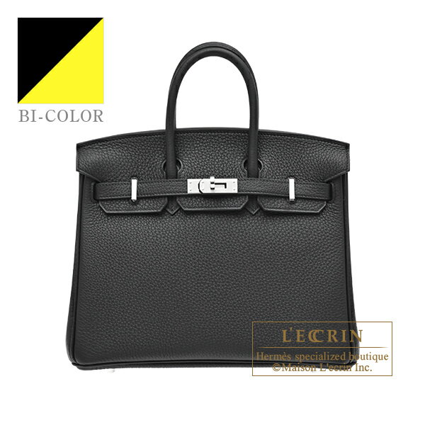 ����᥹���ѡ����ʥ�С�����25���֥�å�/�饤�ࡡ�ȥ�������С����HERMES��Personal Birkin bag 25��Black/Lime��Tog...
