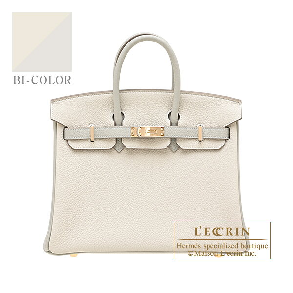 エルメス　パーソナルバーキン25　クレ/パールグレー　トゴ　シャンパンゴールド金具　HERMES　Personal Birkin bag 25　Craie/Pearl g..