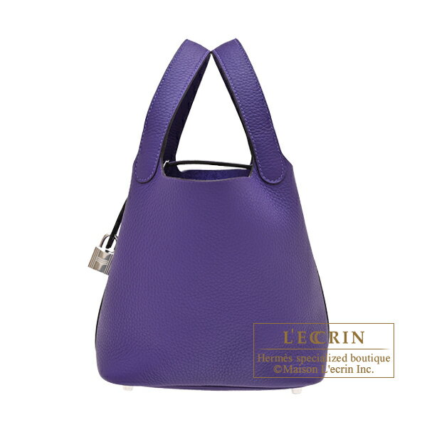 エルメス　ピコタンロック18/PM　パープル　トリヨンクレマンス　シルバー金具　HERMES　Picotin Lock bag 18/PM　Purple　Clemence leather　Silver hardware