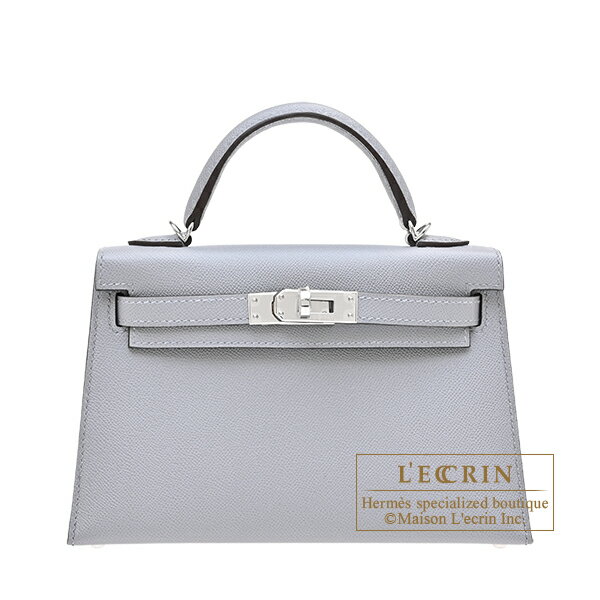 エルメス　ケリーミニ/外縫い　グリパンタン　マダム　シルバー金具　HERMES　Kelly bag mini　Sellier　Gris pantin　Madame leather　Silver hardware