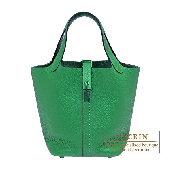 Rakuten - エルメス　ピコタンロックモノクローム18/PM　ソーグリーン　バンブー　トリヨンクレマンス　グリーン金具　HERMES　Picotin Lock Monochrome bag 18/PM　So-green　Bambou　Clemence leather　Green hardware