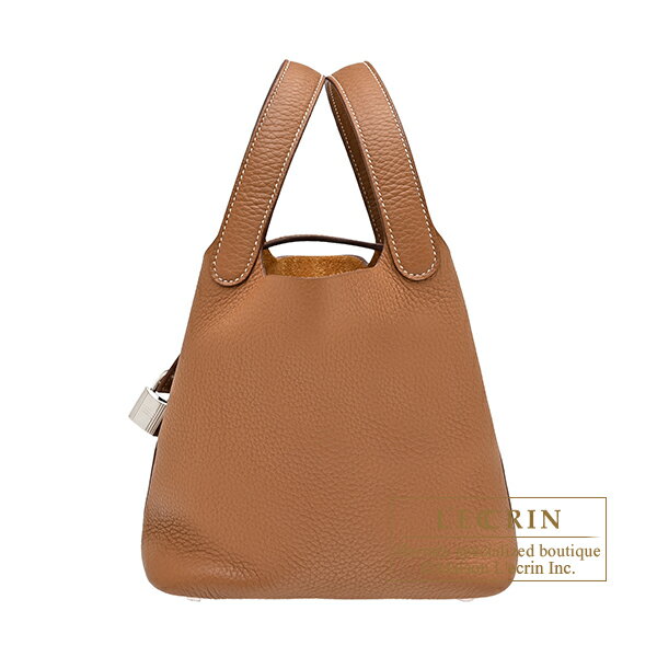 Rakuten - エルメス　ピコタンロック18/PM　ゴールド　トリヨンクレマンス　シルバー金具　HERMES　Picotin Lock bag 18/PM　Gold　Clemence leather　Silver hardware