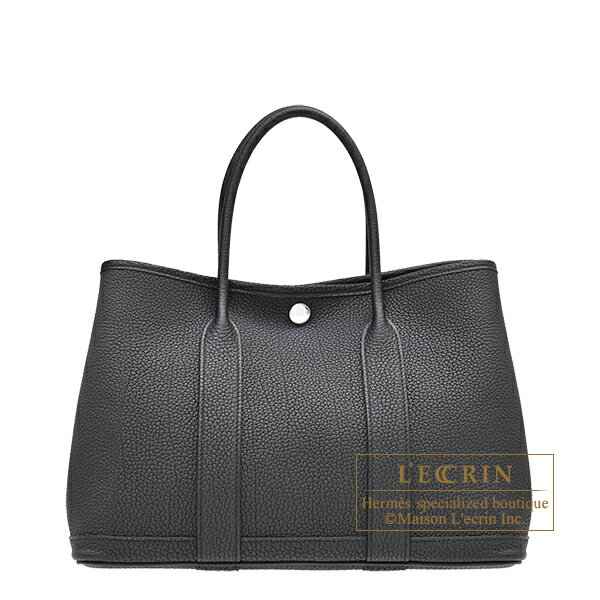 Rakuten - エルメス　ガーデンパーティ30/TPM　ブラック　ネゴンダ　シルバー金具　HERMES　Garden Party bag 30/TPM　Black　Negonda leather　Silver hardware