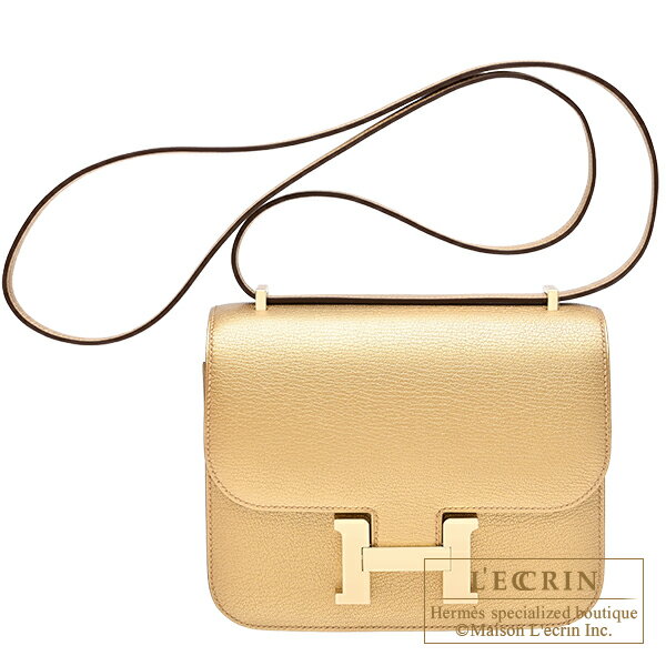 乐天商城 - エルメス　コンスタンスミニ　ミラー　ドレ　シェブルシャムキラ　シャンパンゴールド金具　HERMES　Constance mini　Mirror　Dore　Chevre chamkila goatskin　Champagne gold hardware