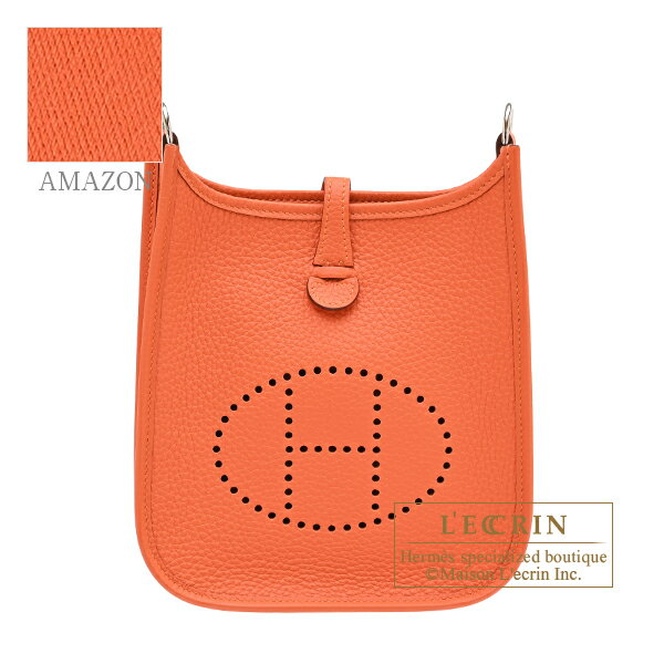 乐天商城 - エルメス　エヴリンアマゾンTPM　タンジェリン　トリヨンクレマンス　シルバー金具　バンドリエール111cm　HERMES　Evelyne Amazon bag TPM　Tangerine　Clemence leather　Silver hardware　Bandouliere 111cm