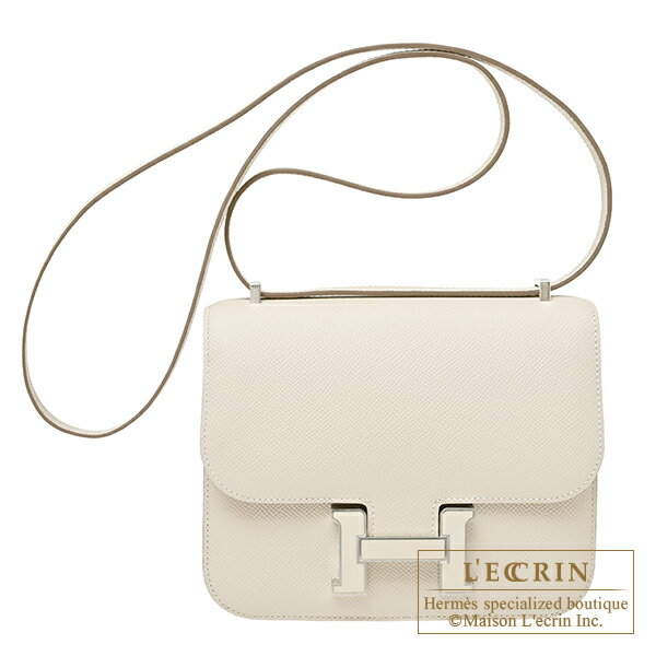 乐天商城 - エルメス　コンスタンスミニ　ミラー　クレ　ヴォーエプソン　シルバー金具/ラッカーメタル　HERMES　Constance mini　Mirror　Craie　Epsom leather　Silver hardware/Lacquered metal