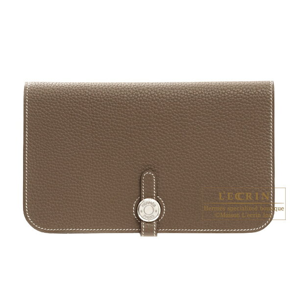 エルメス　ドゴンGM　エトゥープ　トゴ　シルバー金具　HERMES　Dogon GM　Etoupe grey　Togo leather　Silver hardware