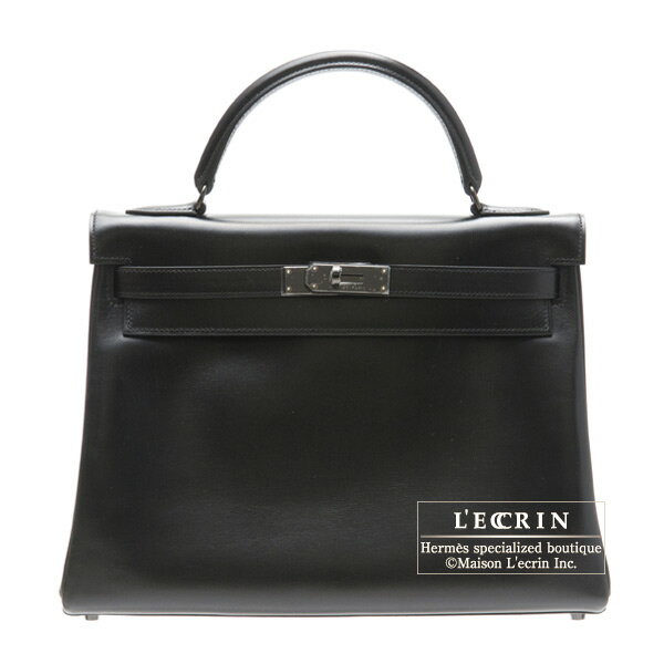 エルメス　ソーブラック　ケリー32/内縫い　ブラック　ボックスカーフ　ブラック金具　HERMES　So-black Kelly bag 32　Retourne　Black　Box calf leather　Black hardwareのサムネイル