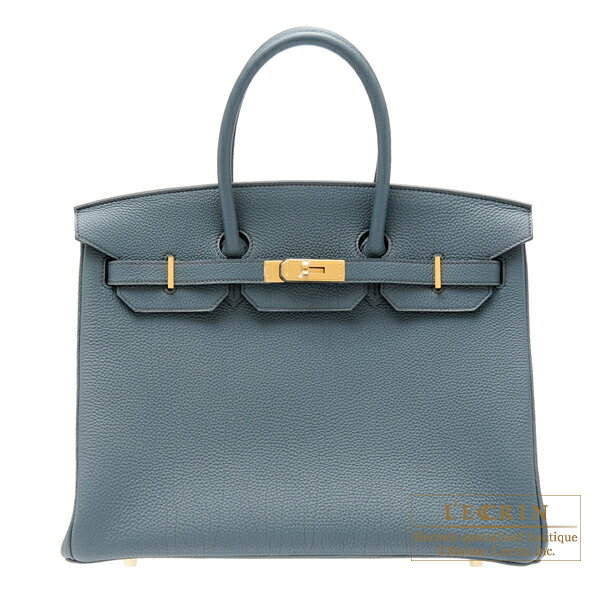 エルメス　バーキン35　ブルーオラージュ　トゴ　ゴールド金具　HERMES　Birkin bag 35　Blue orage　Togo leather　Gold hardware