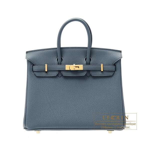 エルメス　バーキン25　ブルーオラージュ　トゴ　ゴールド金具　HERMES　Birkin bag 25　Blue orage　Togo leather　Gold hardware