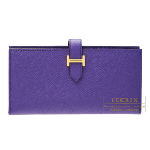エルメス　ベアンスフレ　クロッカス　ヴォーエプソン　ゴールド金具　HERMES　Bearn Soufflet　Crocus　Epsom leather　Gold hardware