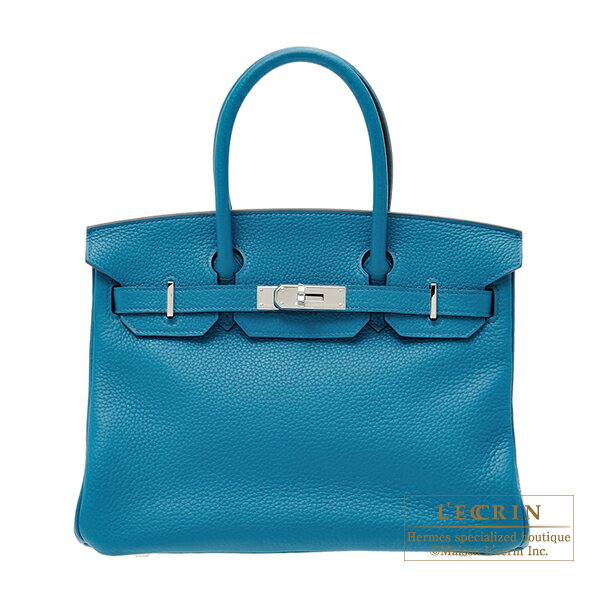 エルメス　バーキン30　ブルーイズミール　トリヨンクレマンス　シルバー金具　HERMES　Birkin bag 30　Blue izmir　Clemence leather　Silver hardwareのサムネイル