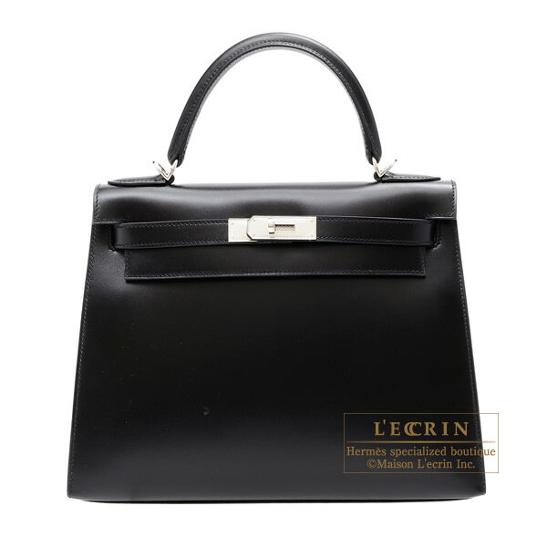 【楽天市場】エルメス ケリー28/外縫い ブラック ボックスカーフ ギローシュ金具 HERMES Kelly bag 28 Sellier