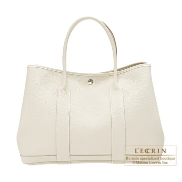 エルメス　ガーデンパーティPM　クレ　カントリー　シルバー金具　HERMES　Garden Party bag PM　Craie　Country leather　Silver hardware