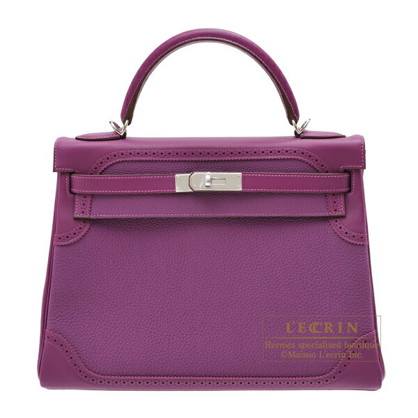エルメス　ケリーギリーズ32/内縫い　アネモネ　スイフト/トゴ　シルバー金具　HERMES　Kelly Ghillies bag 32　Retourne　Anemone　Swift leather/Togo leather　Silver hardware