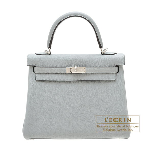エルメス　ケリー25/内縫い　ブルーグラシエ　トゴ　シルバー金具　HERMES　Kelly bag 25　Retourne　Blue glacier　Togo leather　Silver hardwareのサムネイル