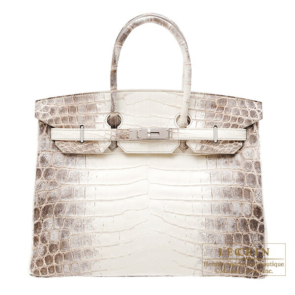 エルメス　バーキン35　ヒマラヤ　クロコダイル　ニロティカスマット　シルバー金具　HERMES　Birkin bag 35　Himalaya　Matt niloticus crocodile skin　Silver hardware