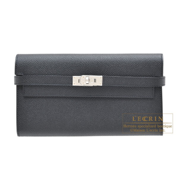 【楽天市場】エルメス ケリーウォレットロング ブラック ヴォーエプソン シルバー金具 HERMES Kelly wallet long