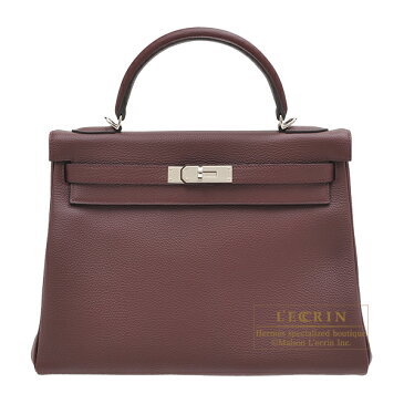 エルメス　ケリー32/内縫い　ボルドー　トゴ　シルバー金具　HERMES　Kelly bag 32　Retourne　Bordeaux　Togo leather　Silver hardware