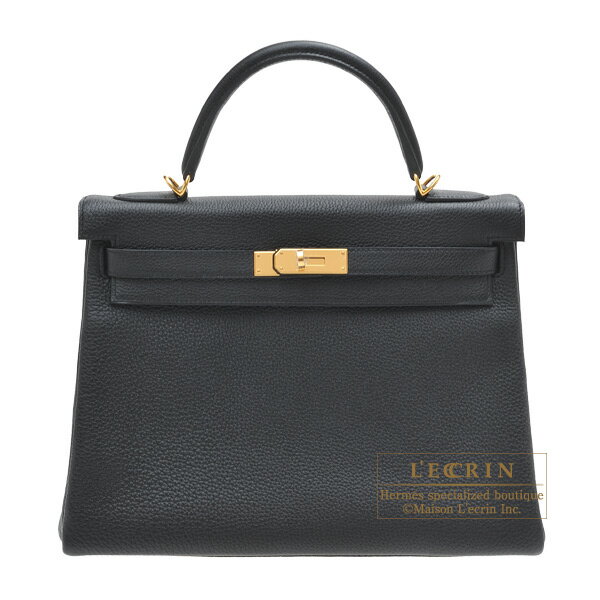 エルメス　ケリー32/内縫い　ブラック　トゴ　ゴールド金具　HERMES　Kelly bag 32　Retourne　Black　Togo leather　Gold hardwareのサムネイル